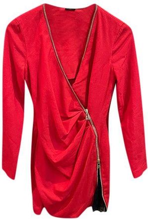 La Perla Red crepe & black lace cocktail dress Size 38