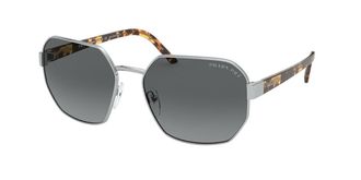 Prada PR 54XS Polarized 1BC5W1 Womens Sunglasses Silver Size 59