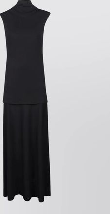 Jil Sander halter neck sleeveless maxi length dress