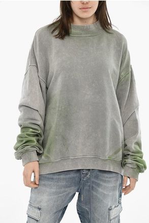 Diesel Oversized Crewneck Sweatshirt F-ALEXAN Metallic size Xs