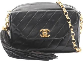 Chanel 1991-1994 Bias coco mark chain bag - Black