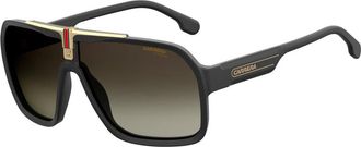 Carrera Zwarte/Grijs Bruin Getinte Zonnebril - Heren - Zonnebrillen - Veelkleurig - 65 MM - Accessoires