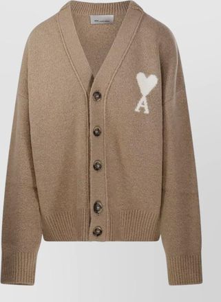 Ami alpaca blend v-neck cardigan