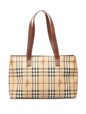 Burberry check-pattern tote bag - Neutrals