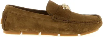 Versace Brown Logo Loafers