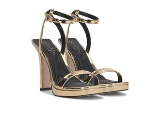 Jessica Simpson Adonia Womens Shoes Gold : 6.5 M, Faux Leather