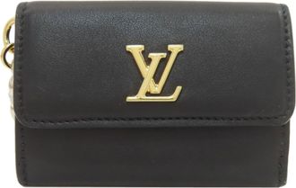 Louis Vuitton Black Leather Wallet (Bi-Fold) (Pre-Owned)