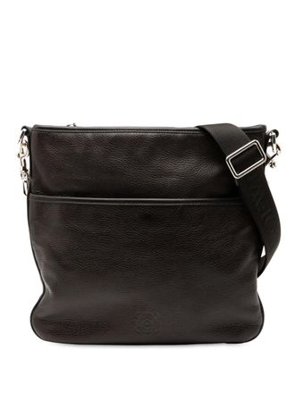 Loewe 2010-2025 Anagram Leather crossbody bag - Brown