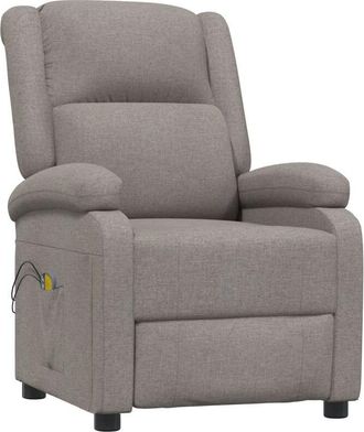 vidaXL Sill&oacute;n De Masaje El&eacute;ctrico Tela Gris Taup&eacute; Vidaxl