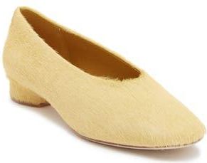 Jeffrey Campbell Trustee Genuine Calf Hair Pump in Yellow Longhair at Nordstrom Rack, Size 9.5