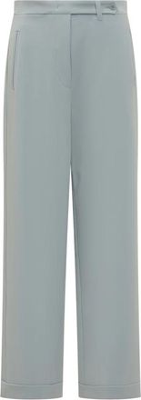 Emporio Armani Lange Palazzo Broeken - Dames - Straight fit broeken - Blauw - L - Broeken