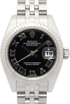 Rolex Pre-owned Datejust 26 Polshorloge - Dames - Vintage Horloges - Zwart - ONE Size - Vintage