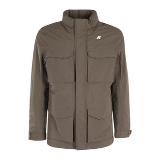 K-Way Manphy Warm Ottoman Jas - Heren - Zomerjassen - Bruin - M - Nylon - Jassen