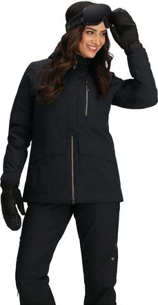 Obermeyer Womens Obermeyer First Tracks Jacket Black Hooded Waterproof Full Zip GBO619