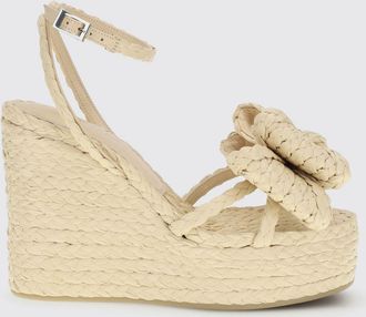 Mach & Mach Sandalo con zeppa Mach & mach in rafia intrecciata