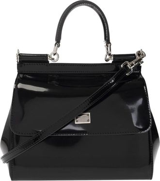Dolce & Gabbana Sicily Small schoudertas - Dames - Handtassen - Zwart - ONE Size - Leer - Tassen