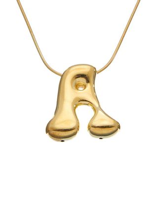 Meshmerise 18K Over Silver Initial Necklace