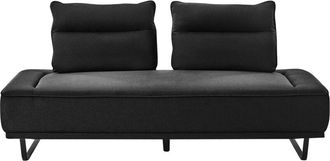 Beliani Sof&aacute; 3 Plazas Moderno Apartamento Tapizado Patas De Metal Tejido Ajustable Negro Faxen