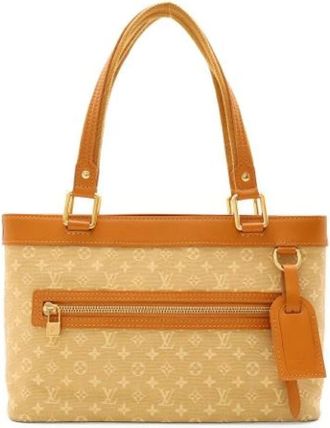 Louis Vuitton Pre-owned Vintage Monogram Canvas Shoulder Bag - Dames - Vintage Schoudertas - Beige - ONE Size - Leer - Vintage
