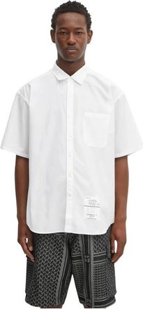 Neighborhood Trad Shirt SS - Heren - Korte mouwen Overhemden - Wit - M - Katoen - Overhemden