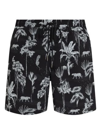 Lygia & Nanny Gil printed swim shorts - men - Polyester/Elastane - 40 - Black