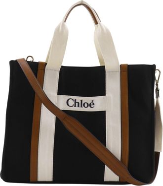 Chlo&eacute; Black Canvas Tote Bag (Pre-Owned)