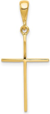 Diamond2Deal 14k Yellow Gold Polished Cross Pendant