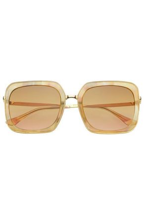 Freyrs Eyewear Lulu Oversized Square Sunglasses in Yellow Pearl at Nordstrom
