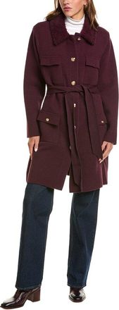 NVLT Nvlt Faux Fur Eyelash Military Coat