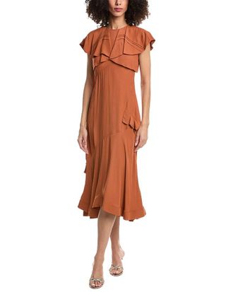 3.1 Phillip Lim Ruffle Overlay Midi Dress