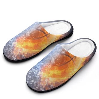 Generic Water Fire Baseball Basketball Mens Slippers Comfortable And Non-slip Cotton Slipper Shoe for House