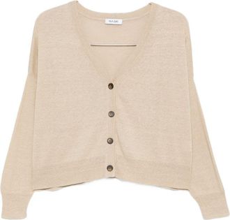 base Basis vest van linnen en katoenmix