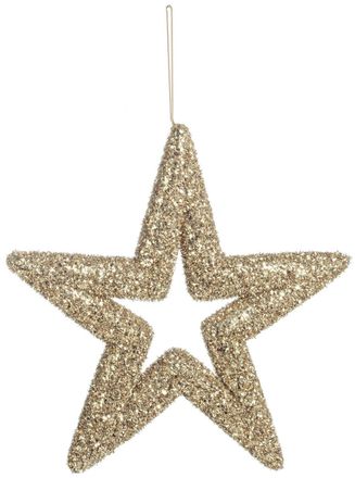 BIZZOTTO Grosser Weihnachtsstern mit Glitzer &oslash; 35 cm - Gold