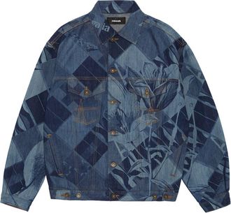Ahluwalia Studio SIGNATURE DENIM JACKET Jackets Blue BLUE - men - Recycled Cotton/Recycled Polyester/Viscose - M