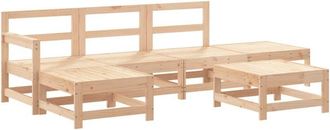 vidaXL Juego De Muebles De Jard&iacute;n 6 Piezas Madera Maciza De Pino Vidaxl