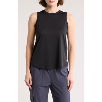 Marika Lily Performance High-Low Tank in Black at Nordstrom Rack, Size X-Large
