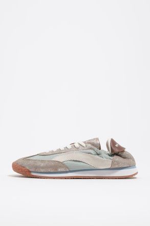 Bimba & Lola Suede & Nylon Elastic Sneakers in Silver at Nordstrom, Size 36