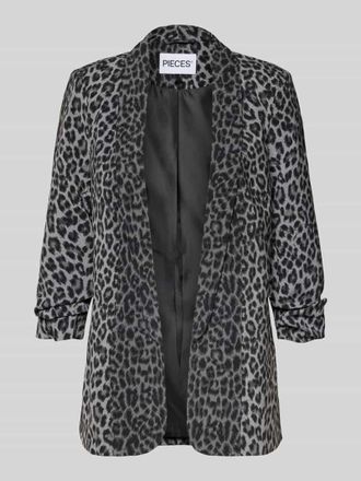 Pieces Shaped Fit Longblazer mit Schalkragen Modell BOSELLA in Dunkelgrau, Gr&ouml;&szlig;e XS