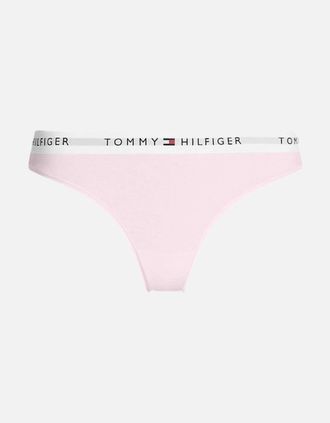 Tommy Hilfiger Womens Tommy Icons Thong, Light Pink - Size: 12