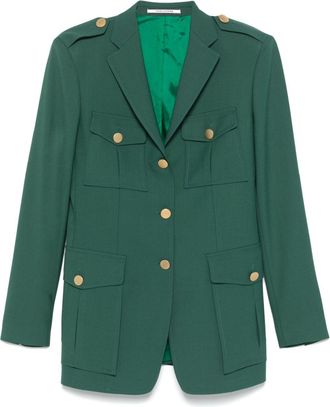 Tagliatore Giamila jacket - women - Virgin Wool/Polyester/Elastane/Cupro - 40 - Green