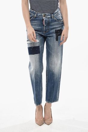 Dsquared2 Regular Fit Jeans BOSTON with Paint Effect 20cm Dsquared2