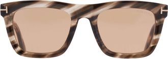 Tom Ford Lelio Brown Square Mens Sunglasses FT1207 56E 52