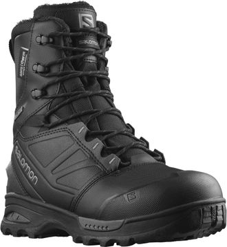 Salomon Winterstiefel SALOMON TOUNDRA PRO CLIMASALOMON WATERPROO, Herren, Gr. 45, schwarz, Leder, Synthetik, Schuhe Winterstiefel, Snowboots, Winterboots, Win