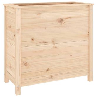 Berkfield Home Garden Planter 82.5x40x78 cm Solid Wood Pine in Natural
