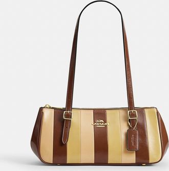 Coach Asher Shoulder Bag With Striped Patchwork