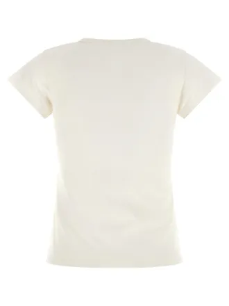 Moncler Graphic Logo Print T-Shirt - Cream