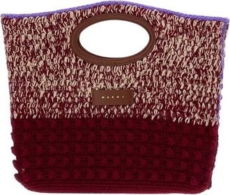 Marni Knotty Crochet Clutch - Dames - Handtassen - Rood - ONE Size - Wol - Tassen