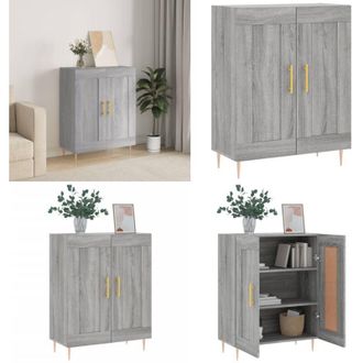 vidaXL Credenza Grigio Sonoma 69,5x34x90 cm in Legno Multistrato - Credenza grigia - Credenza moderna