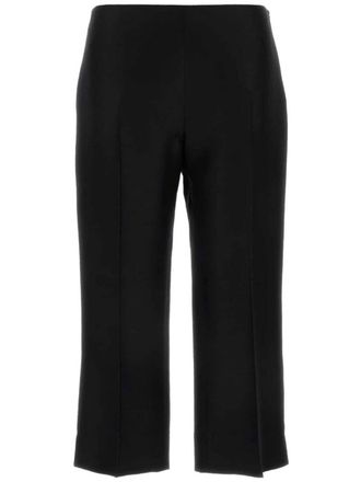 The Row Adelie cropped trousers - women - Silk/Wool - 2 - Black