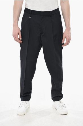 Paolo Pecora DUOMO Wool-Blend Trousers with Single Pleat and Turn-ups size 44